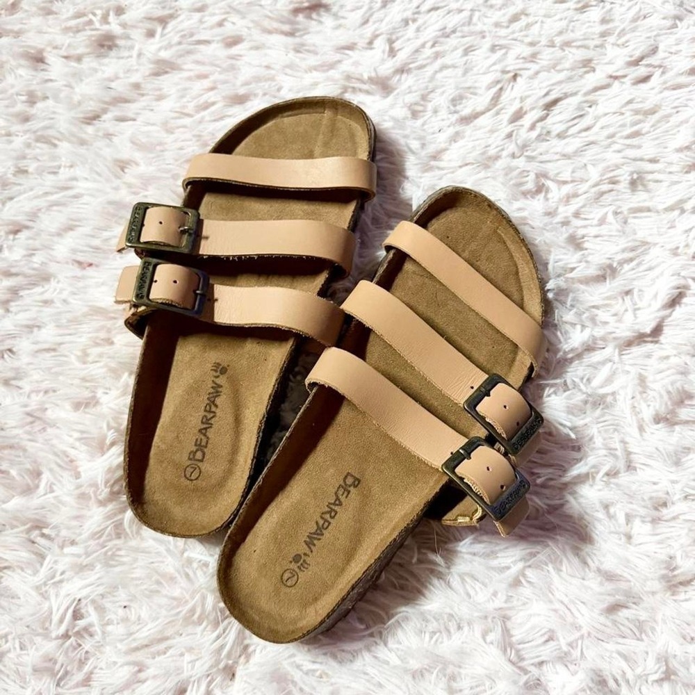 Bearpaw Mercedes Artisan Cork Granola Boho Indie Sandals Womens 7 Beachy Hippie